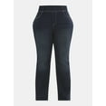 thumbnail image 5 of Terra & Sky Women's Plus High Rise Bootcut Jeggings, Sizes 0X-5X, 5 of 5