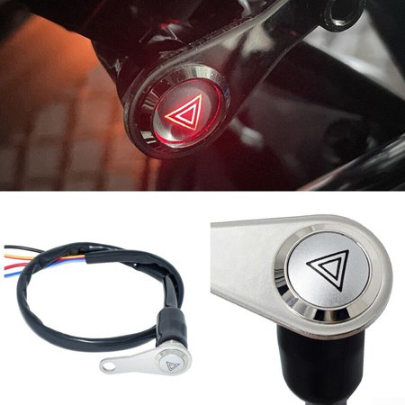 

JSSH 10A Red LED Motorcycle Switch ON/OFF Handlebar Mount Push Button 12V Work Light