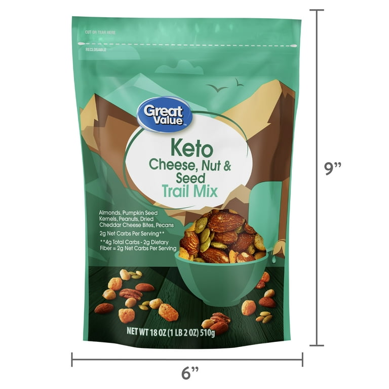 Great Value Keto Nut and Seed Trail Mix 18 oz Bag - Walmart.com