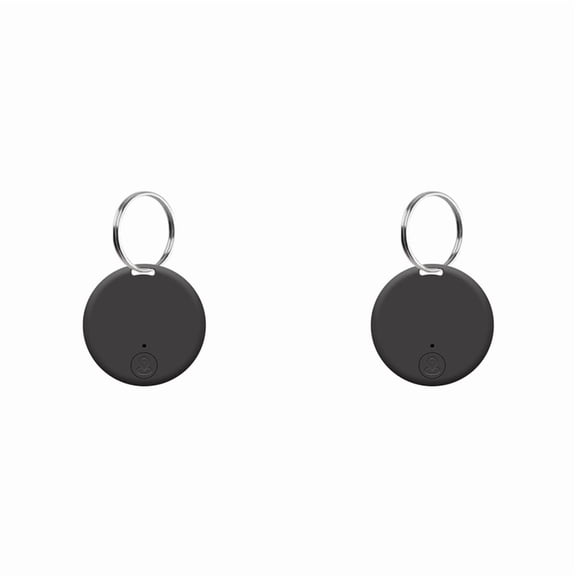 2X Mini GPS Tracker Wireless Bluetooth 5.0 Anti-Lost Device Smart Locator Pet Key Wallet Tracker with Key Ring Black