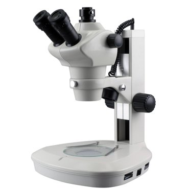 AmScope SM-4T-80S Trinocular Stereo Microscope - 7X-45X Zoom With 80-LED Ring Light