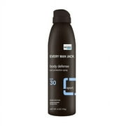 Every Man Jack SPF 30 Body Defense Sun Protection Spray, Fragrance Free, 6 Oz