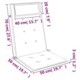 thumbnail image 3 of Juego de 2 Cojines para Silla de Respaldo Alto de Tela Oxford Beige vidaXL, 3 of 9