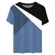 thumbnail image 4 of ICHUANYI Clearance Women's Fashion Short Sleeve Retro Round Neck Printed Loose Tops Blouse Three Quarter Sleeve(Navy, L) ICHUANYI WER2023081006691, 4 of 4