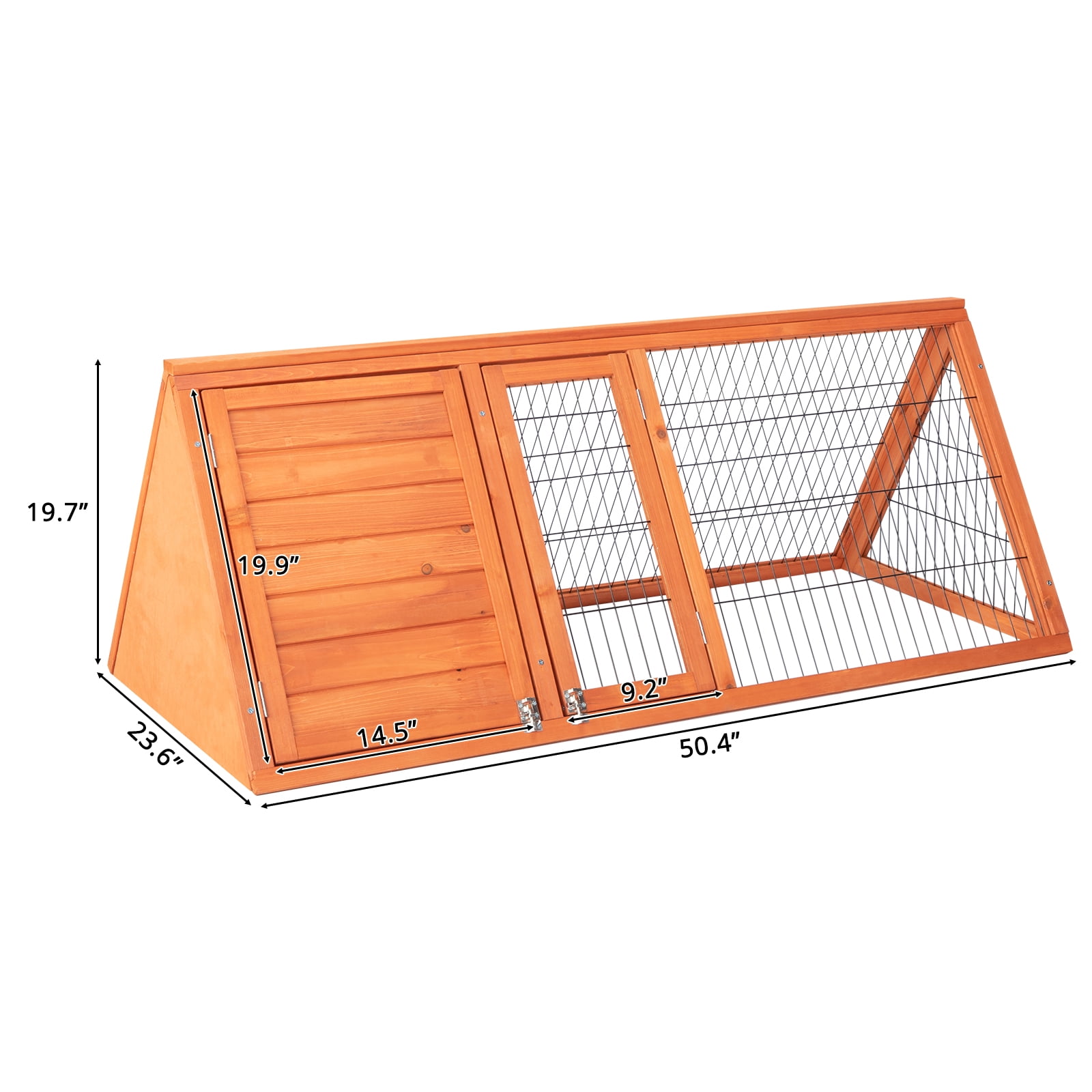 Zimtown 50" Wooden Rabbit Bunny Hutch Guinea Pig Hutch Small Chicken Coop Animal Shelter