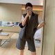 thumbnail image 2 of Nuevo vestido de verano de dos piezas con cuello de traje de rayas de Hong Kong Mori para mujer, 2 of 5