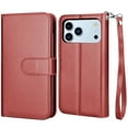 thumbnail image 7 of For iphone 17 Pro Max Case Wallet with Card Holder, Lanyard and Kickstand for Women Men, Ebizware Magnetic Flip Detachable PU Leather Wallet Phone Case Cover for iphone 17 Pro Max 6.9" - Wine, 7 of 7