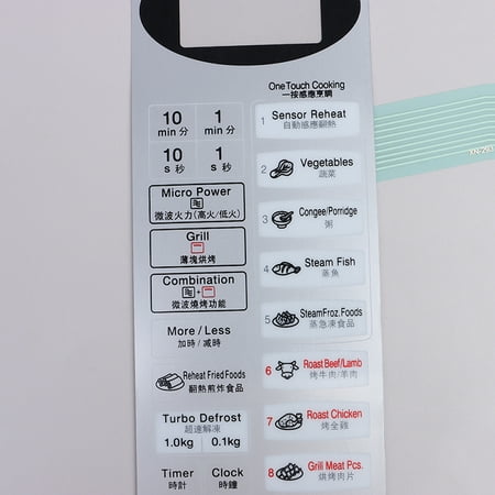 

Microwave Oven Accessory Panel NN-K574MF Membrane Switch Touch Switch Control Button Replacement Parts