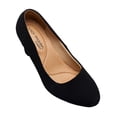 thumbnail image 5 of INCÃGNITA Zapatillas de Mujer Lisas tipo Ante Negro Tacón Ancho Formales 040DE1 negro 27 Incógnita 040DE1, 5 of 5