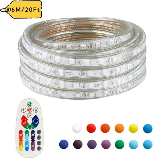 Active Mind Ltd 6 M Smart RGB LED Strip Lights - 13 Colors w/Remote Control, for Bedroom, DIY Room, Party Decor - Cuttable