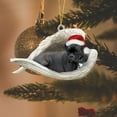 thumbnail image 5 of EWASWON Cute Christmas Angel Dog Ornament - Acrylic Small 8cm, Christmas Tree Decor & Holiday Gift, 5 of 5