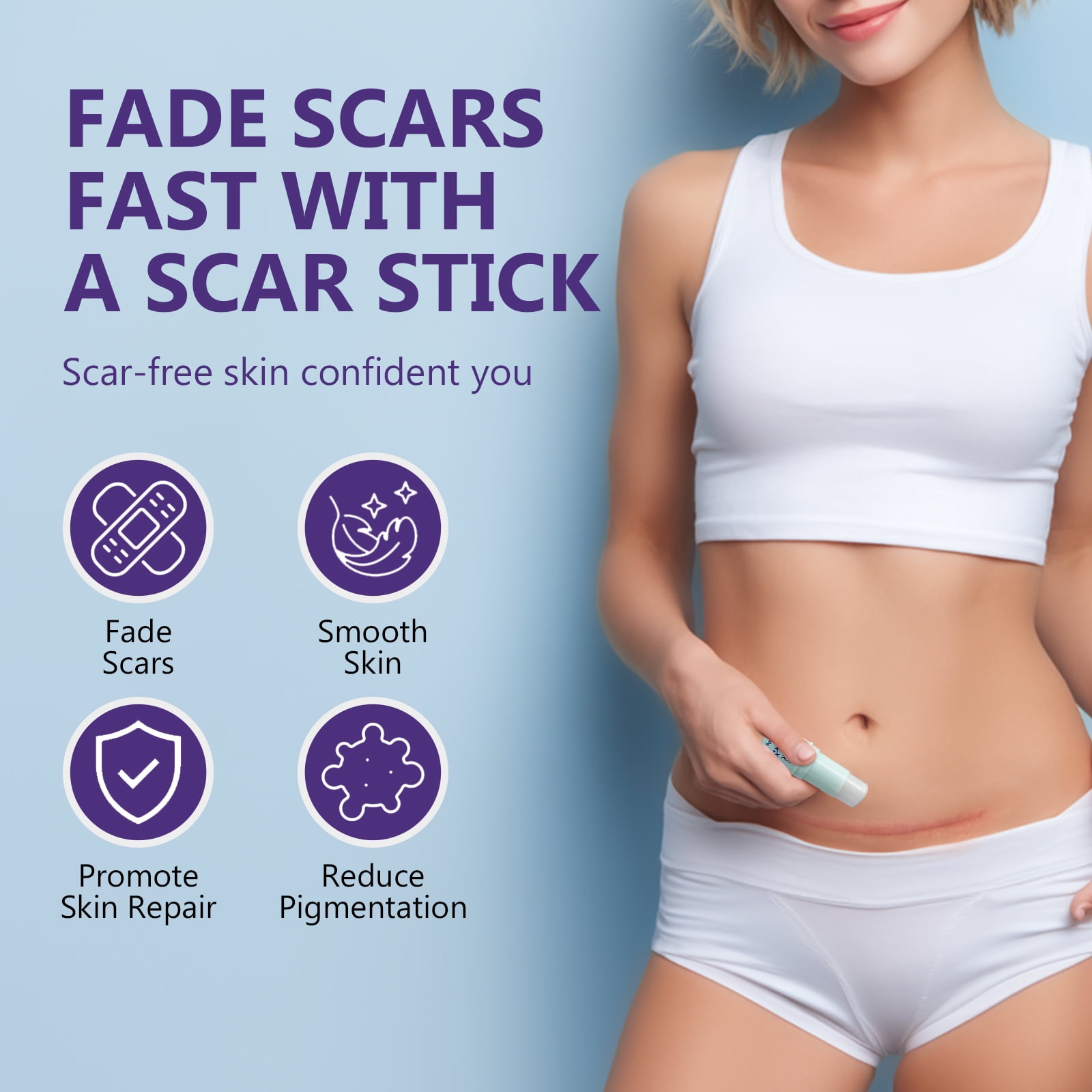 Keloid Bump Removal, Silicone Scar Gel for Keloid Scar Treatment, Acne Scar Treatment, and Scar Cream for Surgical Scars
