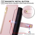 thumbnail image 6 of For Moto G Power 5G 2024 Wallet Case, Crossbody Shoulder Strap Zipper Pocket Cards Holder Shockproof Premium PU Leather Portable Phone Case for Motorola G Power 5G 2024, Pink, 6 of 8