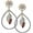 Red & White, variant on Rayna Jewelry Boutique Cubic Zirconia & Onyx Gemstone Teardrop Design Dangle Earrings 18kt Yellow Gold Plated