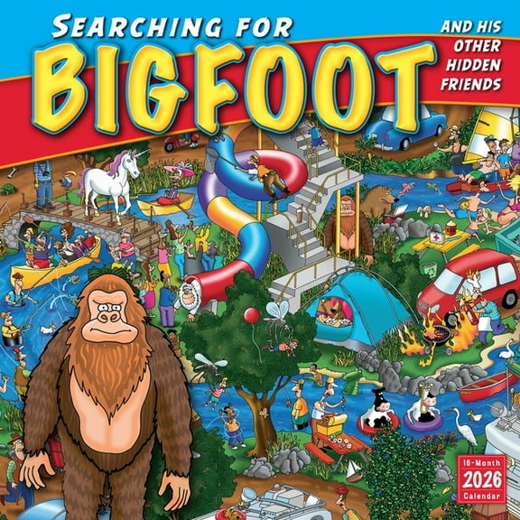 2026 Searching for Bigfoot and His Other Hidden Friends Wall Calendar, (Paperback)