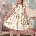 thumbnail image 5 of NAISIBABY Dresses for Girls, Ruffles Sleeve Cute Prints Summer Casual Easter Flowy Play Dress Beige Size 3, 5 of 7
