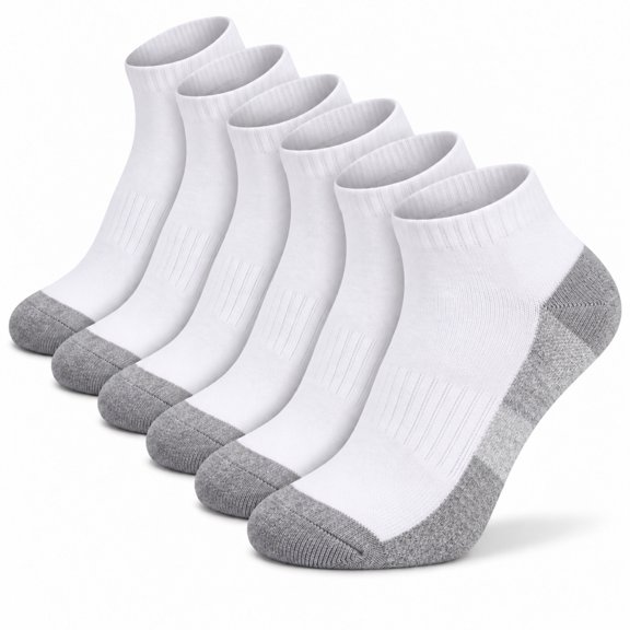 Athletic Socks for Women 6 Pairs, Ankle Sports Socks, Breathable Mesh Running Socks, Moisture Wicking Workout Socks for Gym & Everyday Wear, Shoe Size 7-9