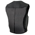 thumbnail image 5 of Milwaukee Leather ML1927 Men's Black Premium Leather Side Buckle Motorcycle Rider Vest w/ Eagle Nickel Snaps Closure X-Large, 5 of 6