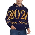 thumbnail image 2 of Balery 2025 Happy New Year 3 Pattern Mens Hoodie Kangaroo Pocket Hoodie Pullover Hooded Sweatshirt Ideal for Daily Wear Travel and Home-Medium, 2 of 7