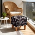 thumbnail image 2 of TSOVTHRID Rose Sugar Skull Print Stretch Ottoman Slipcover Square Folding Storage Stool Ottoman Cover Breathable Footstool Covers Slipcover Chair Covers for Living Room, 2 of 7