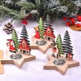 DGHM Candle Holders,Christmas Wooden Candlestick Desktop Ornaments