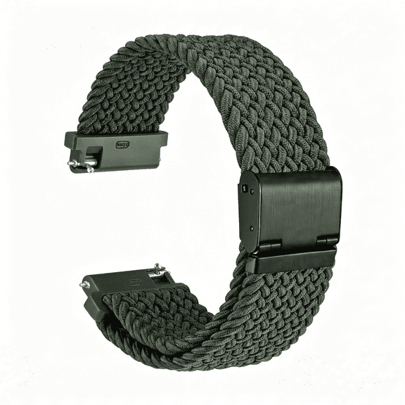 DESIGNICE 20Mm Braided Nylon Watch Band for Men and Women, Quick Release, Black Stainless Steel Buckle Quick Release Braided Nylon 20Mm Watch Band Green)