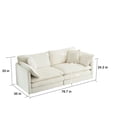 thumbnail image 3 of 3 Piece Sofa Set with Two 2 - Seaters and One 3 - Seater / Customizable Arrangement for Home, 3 of 5