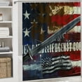 thumbnail image 6 of Orinice Flag Knife Freedom Bathroom Decor Set with Hooks, Colorful Luxurious Graphic Print Polyester Fabric Fashion Shower Curtain for Home Bathtubs Bathroom Curtain Decoration 69x72, 6 of 7