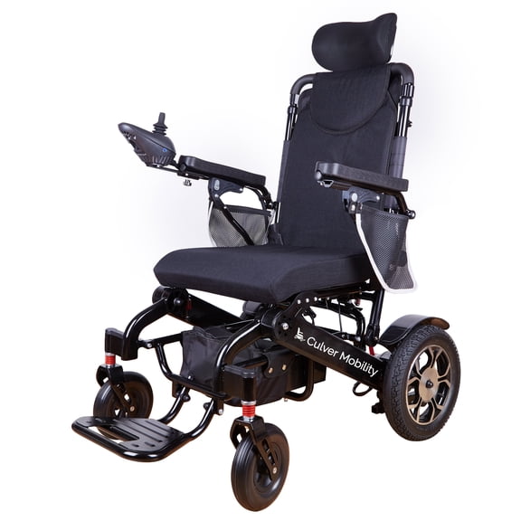Alton Mobility - SHAWK - Reclining Foldable Lightweight Electric Wheelchair 500W Motor 330 lbs 13 Miles - Black