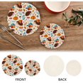 thumbnail image 4 of SKYSONIC Autumn Cute Hedgehogs Trivet Round Hot Pads, Set of 2 Pumpkin Pie Pot Holder Heat Resistant Trivets Cotton Thread Weave Mats for Kitchen Counter Hot Dishes Pot Teapot Table Decor, 4 of 7