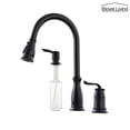 thumbnail image 1 of 3-Spray Patterns 1.8 GPM Single Handle No Sensor Pull Down Sprayer Kitchen Faucet with Soap Dispenser in Matte Black, 1 of 1