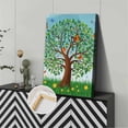 thumbnail image 3 of Vintage Abstract Tree With Butterflies Canvas Wall Art, 3 of 8