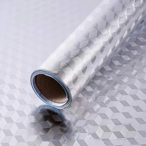 Self adhesive wallpaper foil Dargent kitchen sticker aluminum roll waterproof and oil resistant Rhomb 40x200cm ha