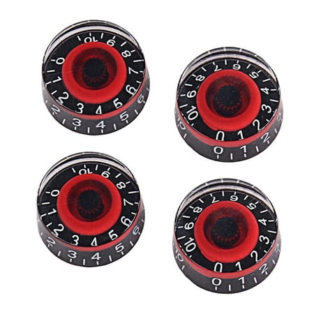 4x Acrylic Guitar Speed Dial Knobs For Guitar Parts Accessories