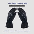 thumbnail image 2 of 1 Pair Skiing Gloves Elastic Wrist Strap Adjustment Cozy Waterproof Wide Application Keep Warm Polyester Touch Screen Heating Glo, 2 of 10