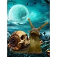 thumbnail image 7 of Famyfamy Arden Statue Snail Snail Skull Sculpture, Resin Snail Statue, for Yard, Lawn, Yard Art Decoration, 7 of 7