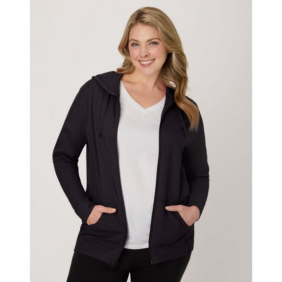 Hanes Women's Athleisure Slub Jersey Hoodie
