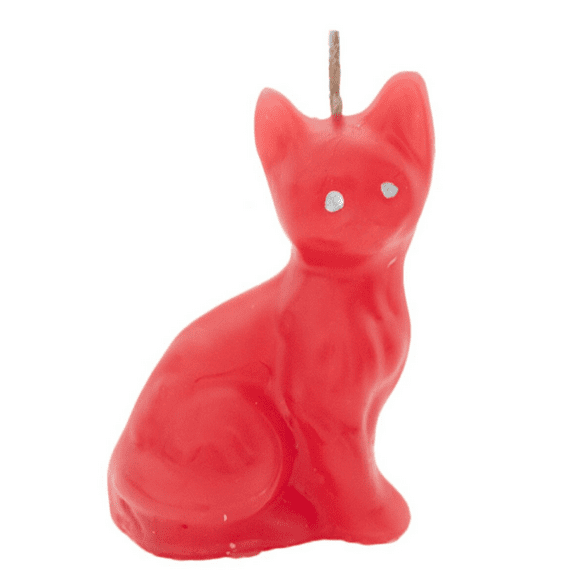 5 Velas en forma de Gatos (Rojo), un toque especial para adornar tu hogar