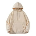 thumbnail image 2 of Men's Fashion Hoodies Qiggri Man Fashion Casual Comfy Solid Loose Hooded Pocket Sweatshirts Pullover Blouse, 2 of 3
