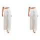thumbnail image 2 of Qarigey Pantalones fluidos que aman las mujeres: para cualquier ocasión Pantalones de estilo fino Moda para mujeres Blanco s,1 2piezas, 2 of 6