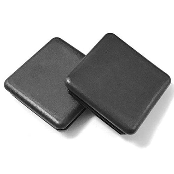 (Pack of 2) CAPLUGS 2 1/4" Square Black Plastic 10 - 14 Ga ( 1.99" - 2.08" ID) Tubing Plug, 2.25 Inch End Cap -Steel Fence Post Pipe Tube Cover Insert | - End Caps for Fitness Equipment. | by SBD