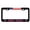 Black/D.Pink, variant on WEST Texas Texas Style Heavy Duty Metal License Plate Frame Personalised/Car Accessories Car Tag Holder Cover ((Chrome/D.Pink)