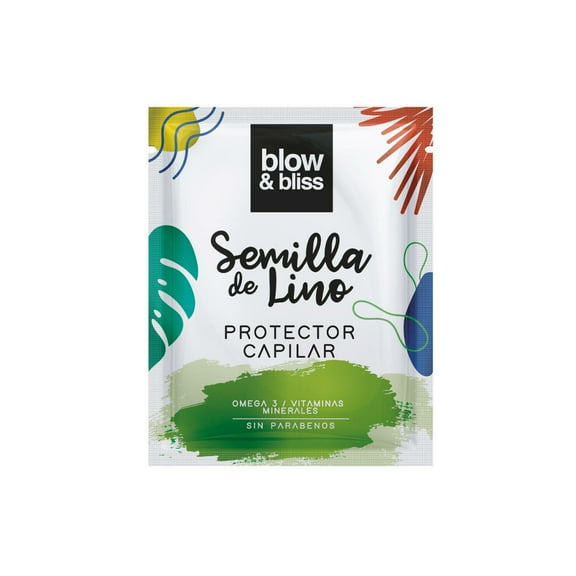 Blow & bliss Flax Seed Protection Hair Treatment Mask with Omega 3 Vitamins and Minerals restores Shine and Silkness 1.01 oz