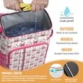thumbnail image 2 of Travel Cooler Bag - Pink Baseballs and Bows Pattern Camping Beer Cooler Backpack with Bottle Opener- Waterproof Insulated Picnic Backpacks - Cooler Bag for Beach, 2 of 6