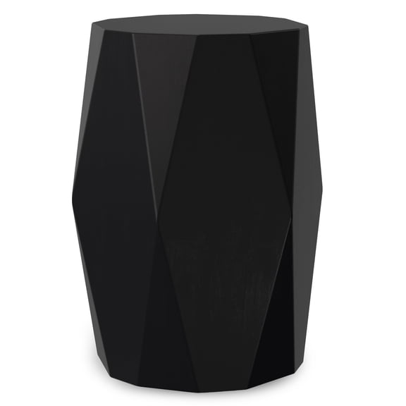 Simpli Home Judson 15 inch Wide Solid Mango Contemporary End Table in Black, Assembled
