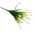 thumbnail image 2 of Worallymy 25 cabezas ramo de flores de tela de seda 5 ramas ramo de flores artificiales boda fiesta flor falsa blanco Worallymy JD735806546, 2 of 7