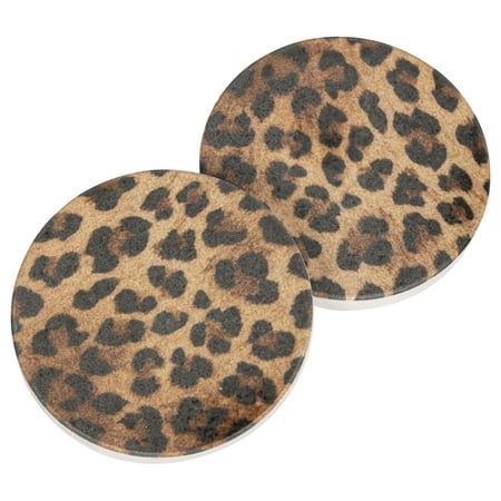

Animal Leopard Print 2.75 x 2.75 Absorbent Ceramic Car Coasters Pack of 2