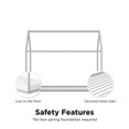 thumbnail image 4 of Max & Finn Skyler Metal House Bed, Twin, 4 of 9