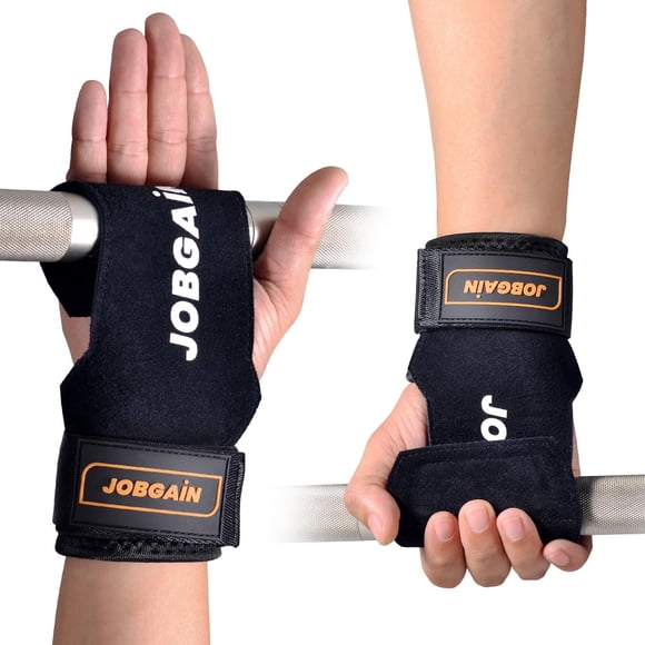 Correa para Muñeca para Levantamiento de Pesas JOBGAIN de Doble Capa en Cuero, 1 Par