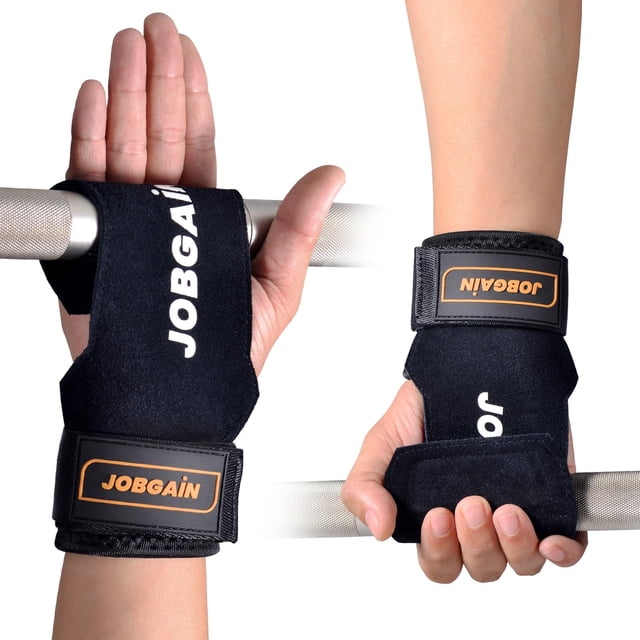 Correa para Muñeca para Levantamiento de Pesas JOBGAIN de Doble Capa en Cuero, 1 Par